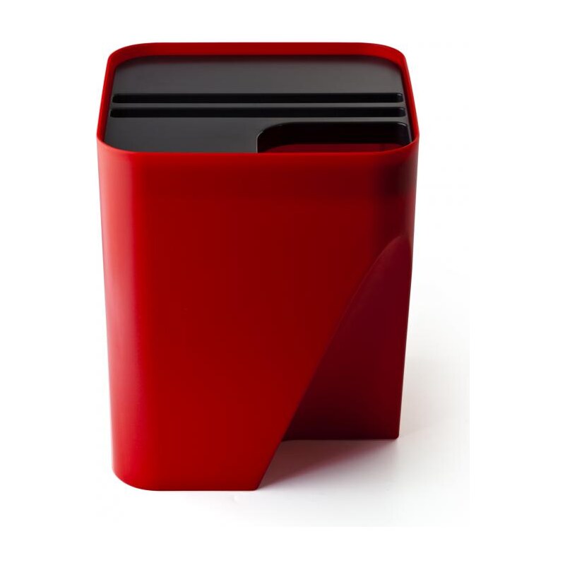 Stohovatelný odpadkový koš QUALY Block 30 | červený