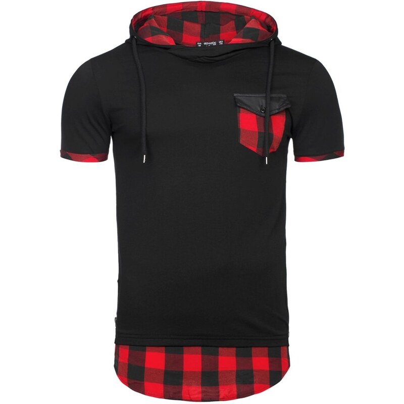 Athletic Tričko pánské černé s červeným detailem ATHLETIC 479