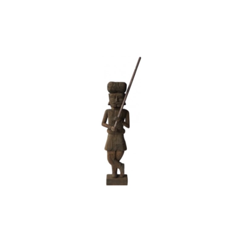 Industrial style, Vysoká drevená socha s významným pohľadom 177x43x30cm (1369)