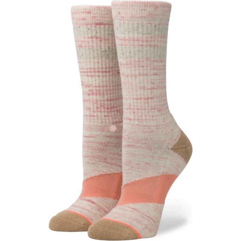 Růžové žíhané dámské ponožky Stance Stripe Crew