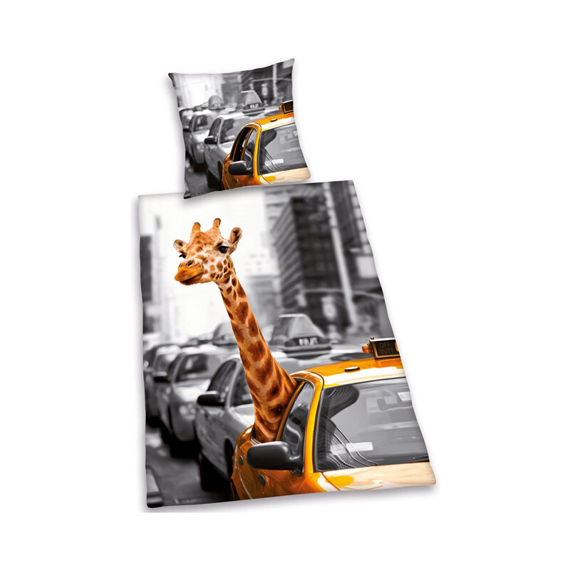 Herding Ložní povlečení Giraffe in New York 135x200cm, 80x80cm