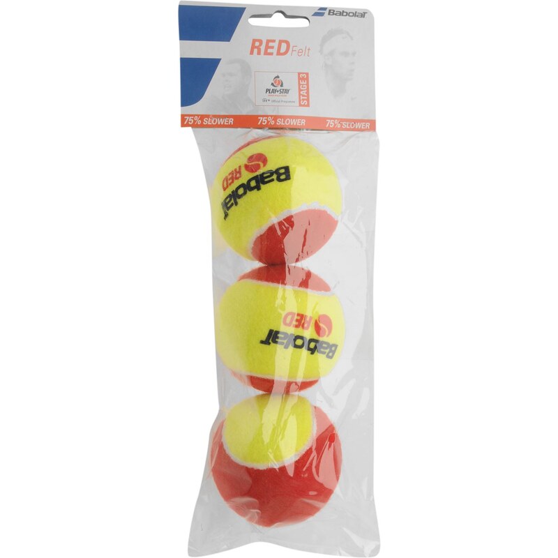 Babolat Red Felt Stage 3 Tennis Ball, red