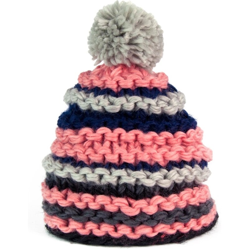 Art of Polo Modro-růžová pruhovaná zimní čepice