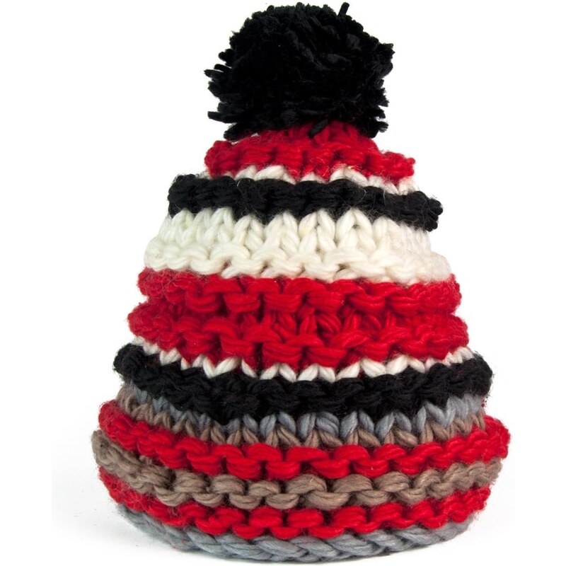 Art of Polo Červeno-bílá pruhovaná zimní čepice