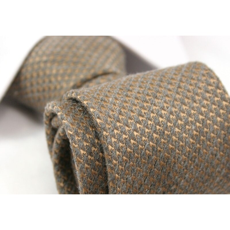 Béžová vzorovaná pánská kravata