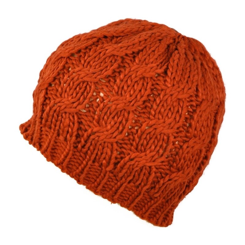 Art of Polo Teplá pletená tmavě oranžová čepice