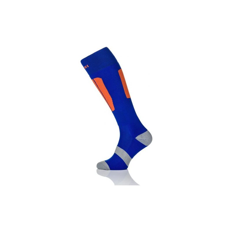 Nessi Lyžařské ponožky s ionty stříbra AN3 - Modrá+šedá+oranžová Velikost: 38-41