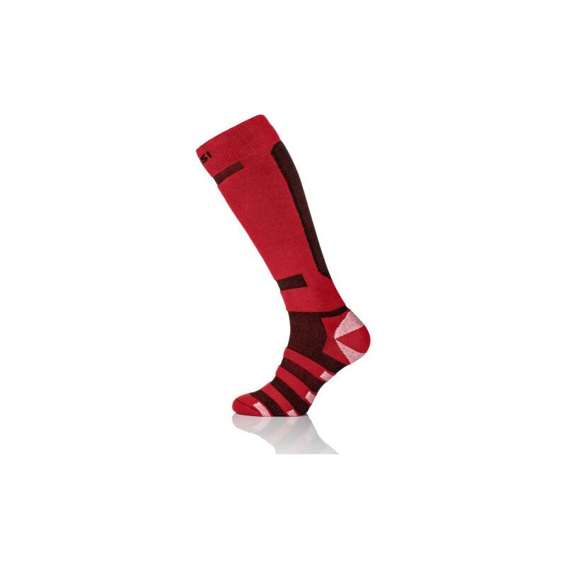 Nessi Lyžařské ponožky SN2 - Červená+černá+šedá Velikost: 44-46