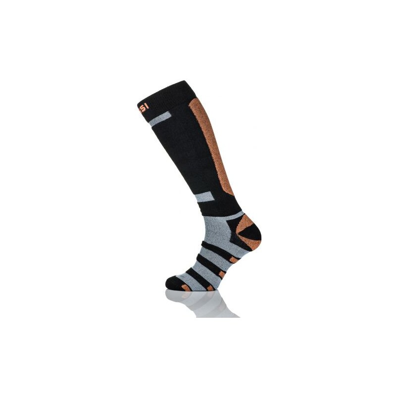 Nessi Lyžařské ponožky SN8 - Černá+světle modrá+oranžová Velikost: 38-41