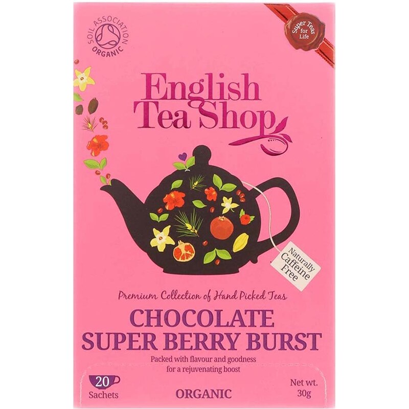 Ovocný čaj English Tea Shop Čokoláda a Super Ovoce Bio
