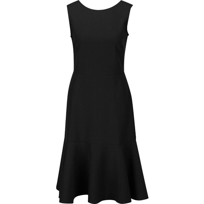 Černé šaty s volánem Closet