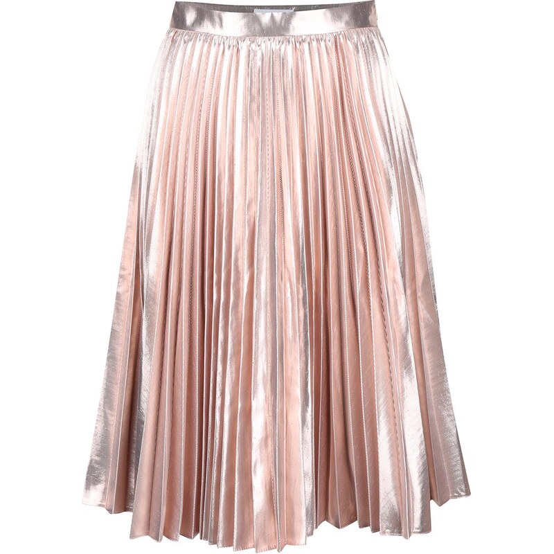 Růžová metalická plisovaná sukně Closet