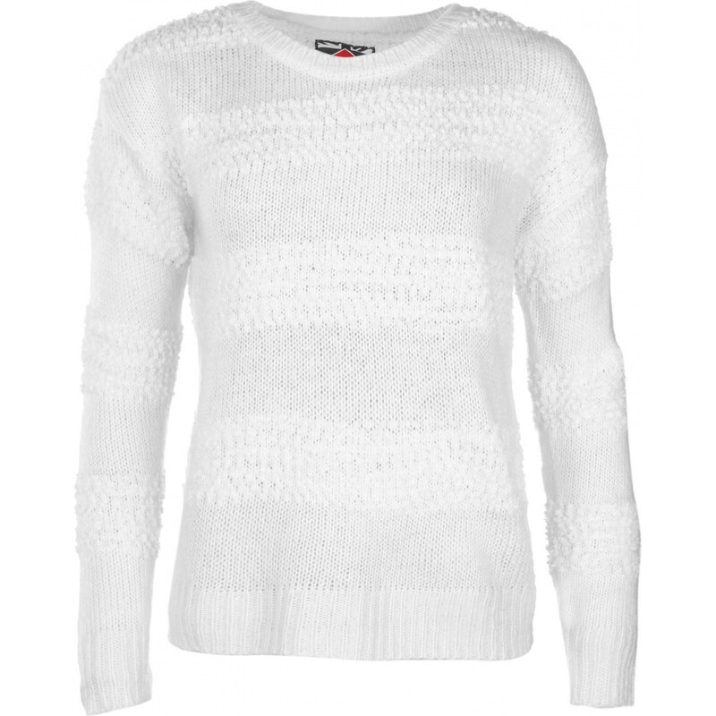 Lee Cooper Stripe Sweater Ladies, white