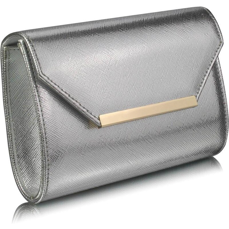 LS Fashion společenská kabelka LS0293 stříbrná