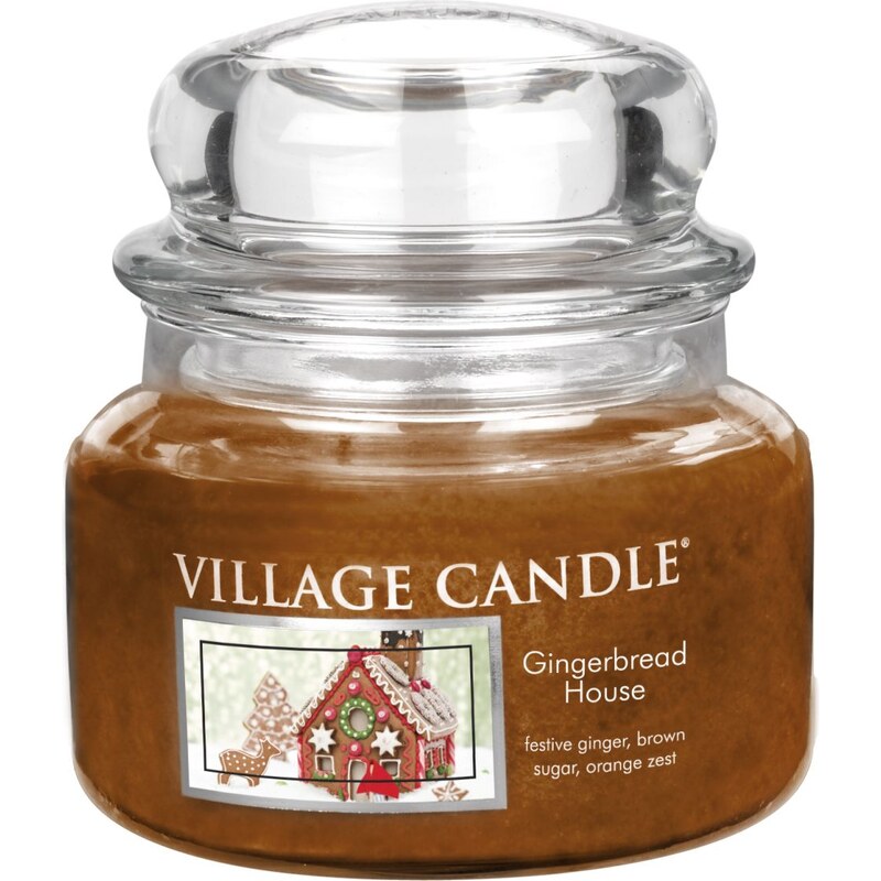 Village Candle Svíčka ve skle Gingerbread House - malá