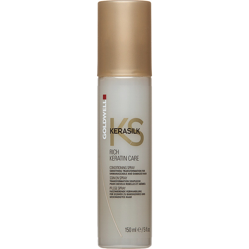 Goldwell Kerasilk Rich Keratin Care Conditioning Spray bezoplachový kondicionér pro nepoddajné a poškozené vlasy 150 ml