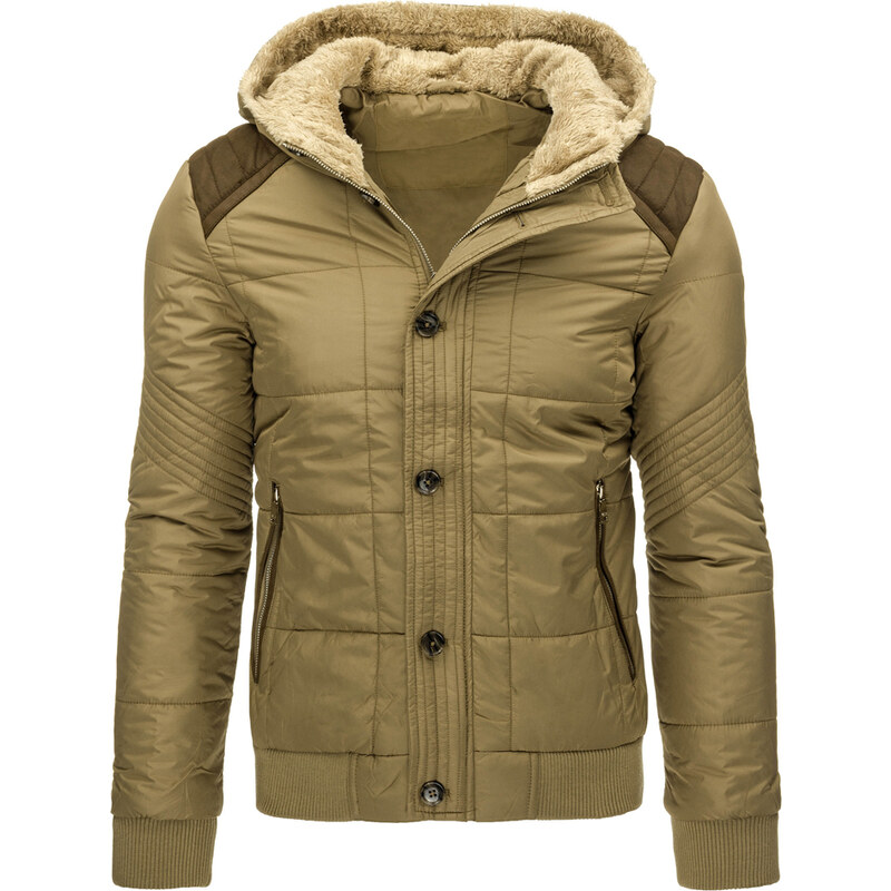 Pánská zimní khaki bunda (tx1359)