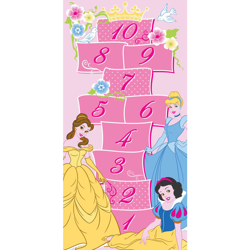 Vopi Dětský koberec Princezny skákací panák růžový 80x160 cm