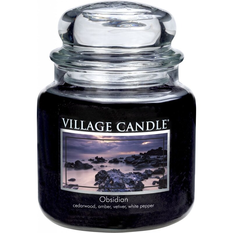 Village Candle Svíčka ve skle Obsidian - střední