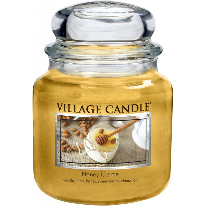 Village Candle Svíčka ve skle Honey Créme - střední