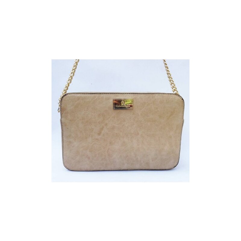 Elegantní společenská kabelka, Barva Béžová b6797