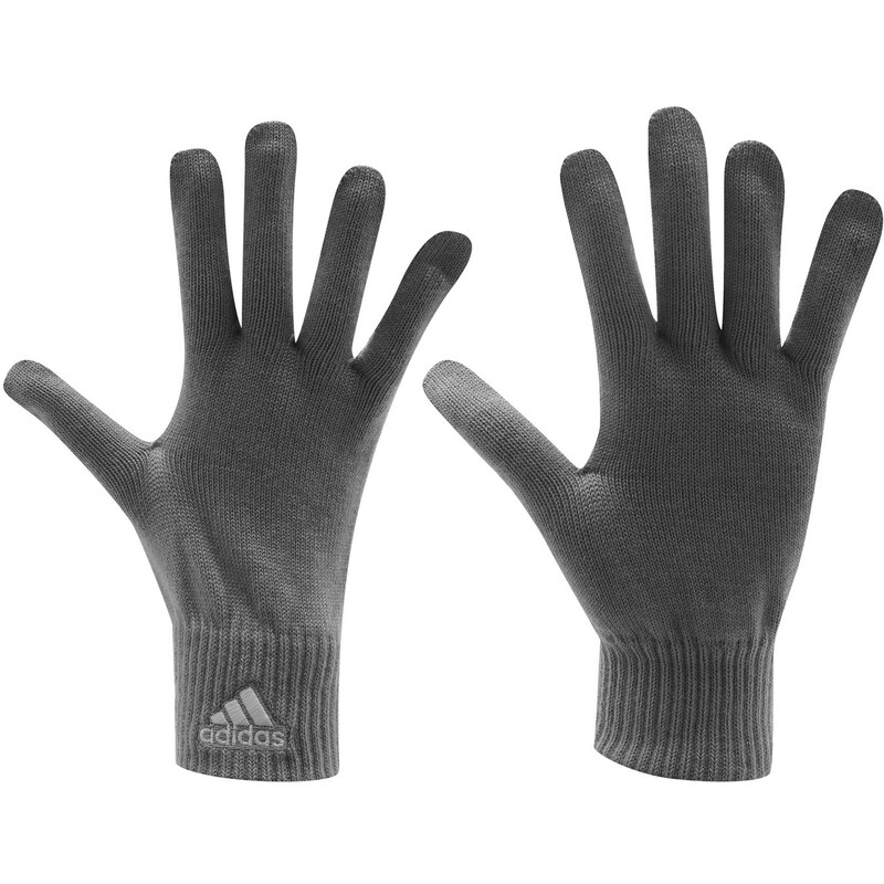 Adidas Knit Mens Gloves, grey