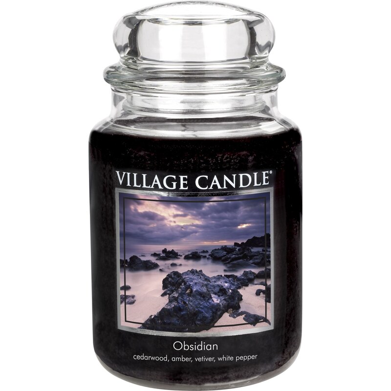 Village Candle Svíčka ve skle Obsidian - velká