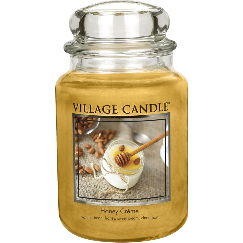 Village Candle Svíčka ve skle Honey Créme - velká