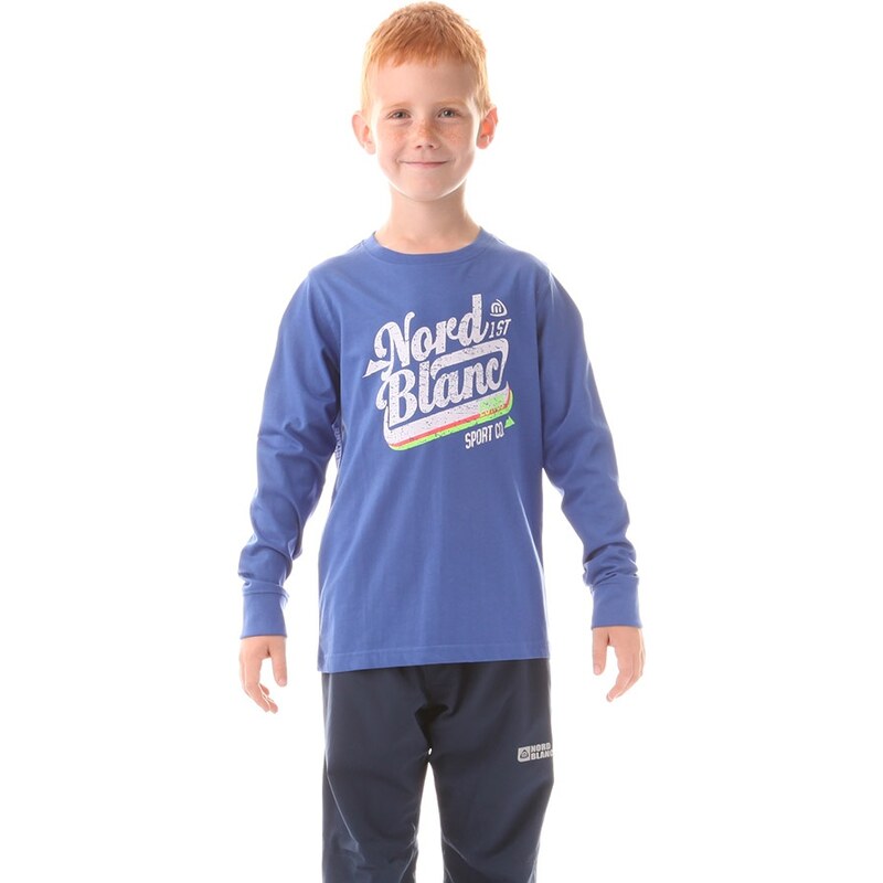 Nordblanc Dětské tričko Show modré s dlouhým rukávem