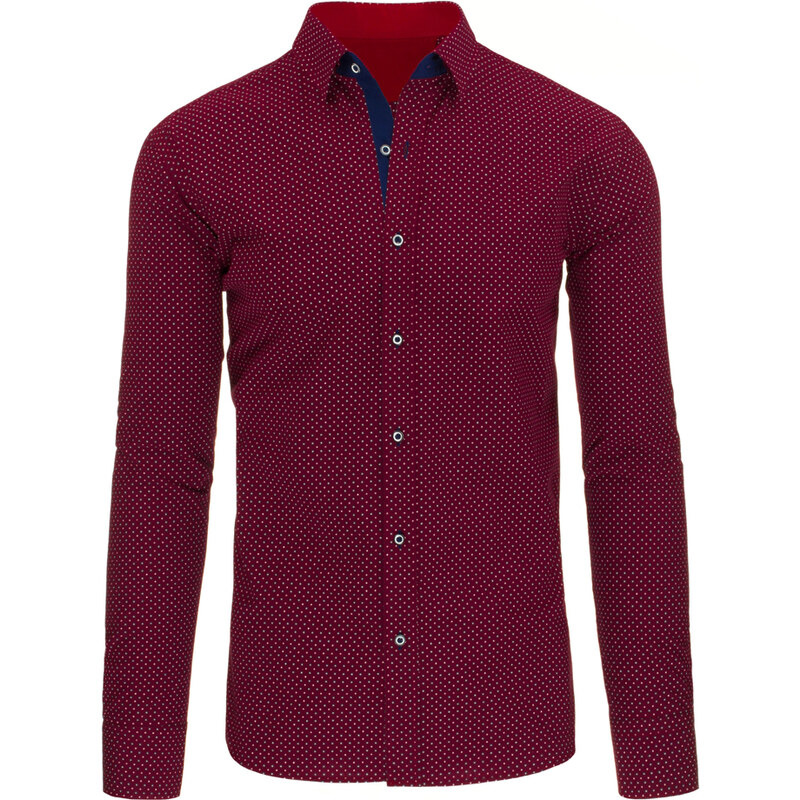 Coolbuddy Pánská košile s jemným vzorkem a dlouhým rukávem 9261 Velikost: XL