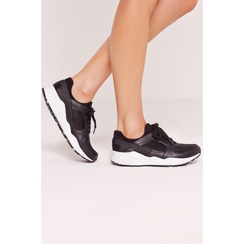 Missguided - Boty Embossed Outsole Croc Trainer