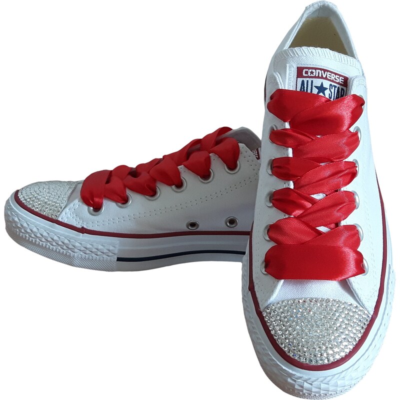 Converse Chuck Taylor All Star M7652 SparkleS White/Clear/Red