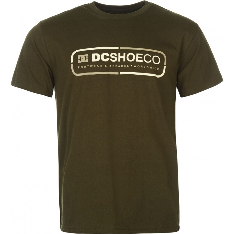 DC Three One Short Sleeve Tshirt Mens, dark olive