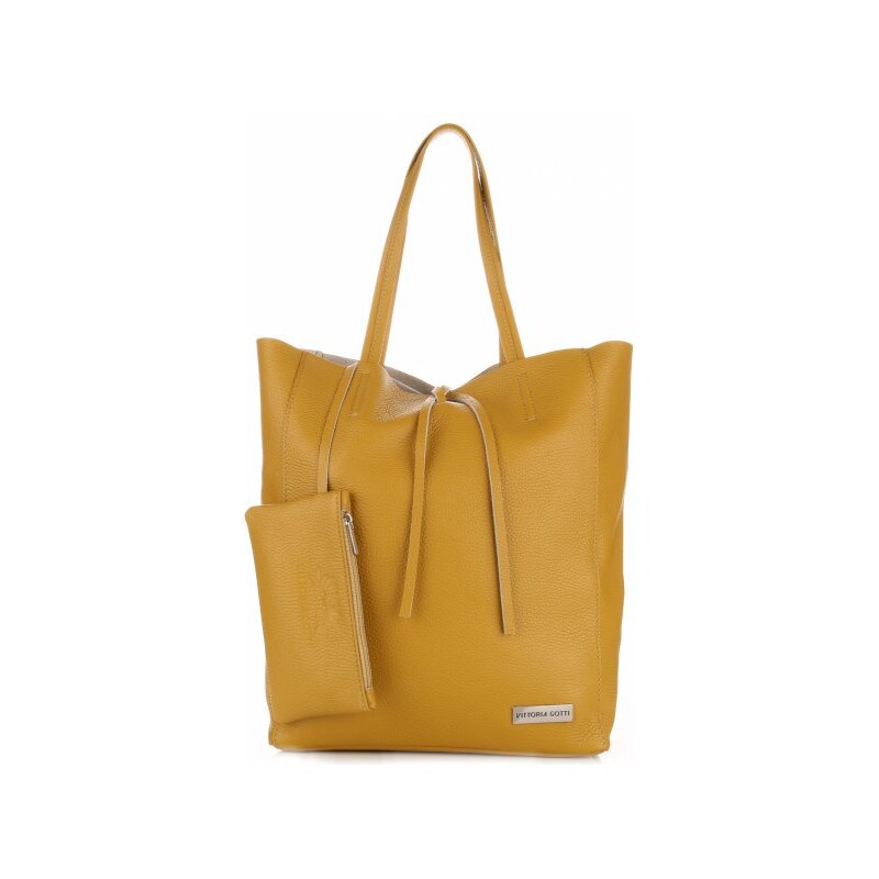 Kožené kabelky VITTORIA GOTTI Shopper bag Žlutá