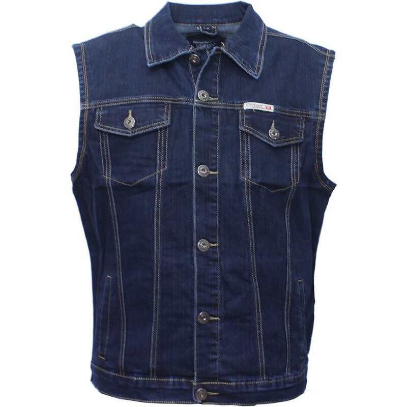 DTG vesta pánská DT06-AB riflová jeans