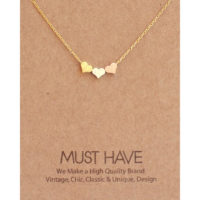 Fame Accessories MUST HAVE series: Gold 3 Hearts