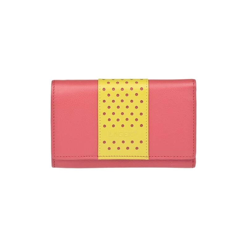 Dámská kožená peněženka Lagen Livia - růžová