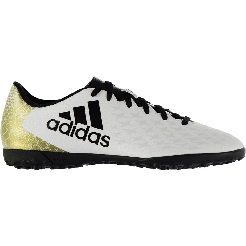 adidas X Lite TD Mens Astro Turf Trainers White/Blk/Gold