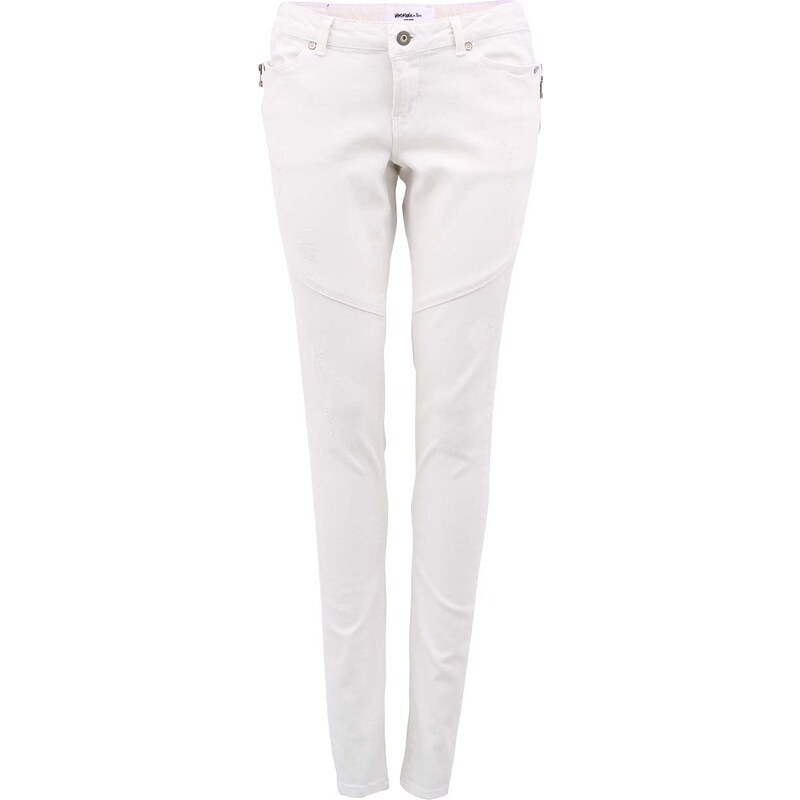 Krémově bílé slim džíny Vero Moda Flashy