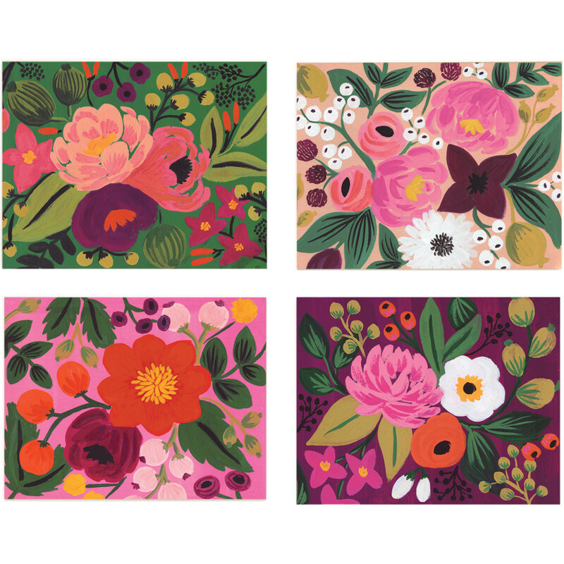 RIFLE PAPER Co. VINTAGE BLOSSOMS set přání