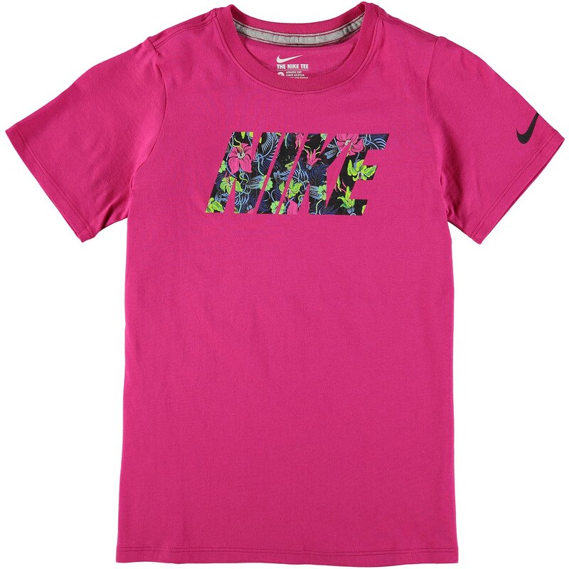 Tričko Nike Floral QTT dět. růžová