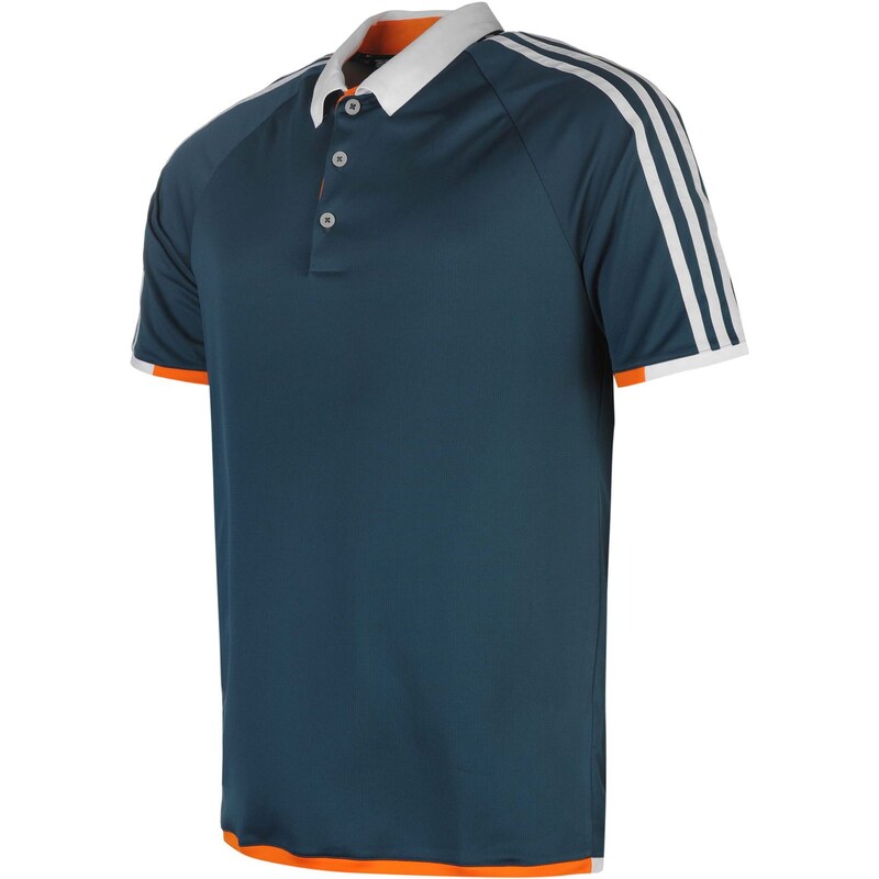 Adidas Competition Three Stripe Golf Polo Mens, utility green