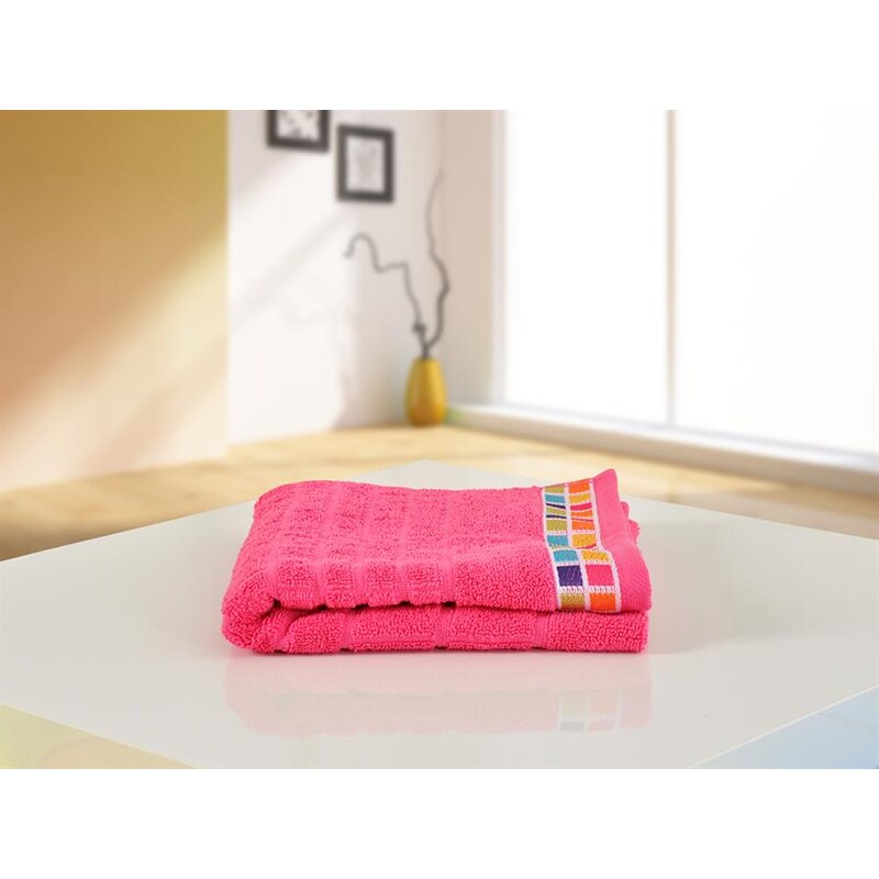 B.E.S. Petrovice BES Petrovice ručník froté 50x90 Color Mozaik Růžový