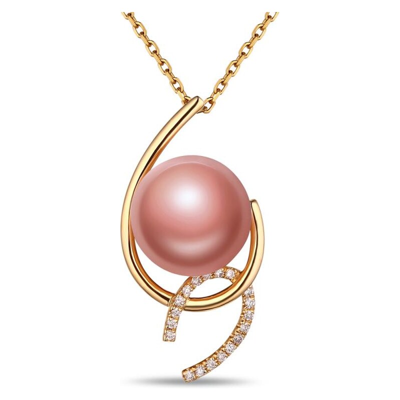 Eppi Perlový náhrdelník ze zlata s diamanty Margaret