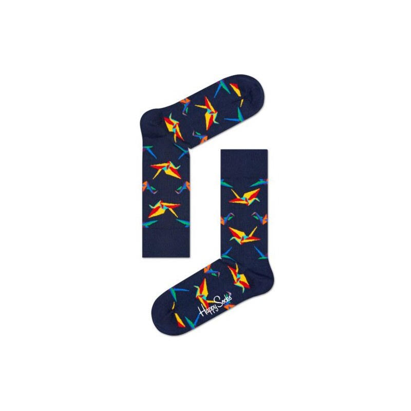 Happy Socks tmavě modré dámské ponožky Origami - 36-40
