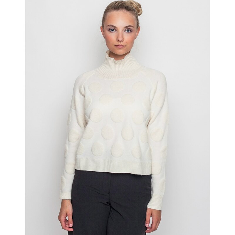 Svetr SELFHOOD Knit Structure offwhite