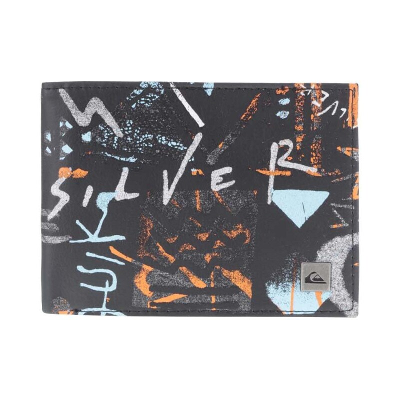 Oranžovo-černá pánská peněženka s potiskem Quiksilver Freshness
