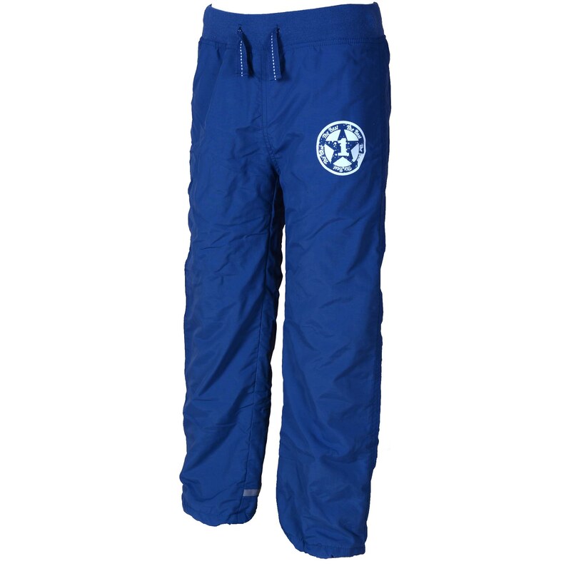 Bugga Chlapecké kalhoty Star s fleecovou podšívkou - modré