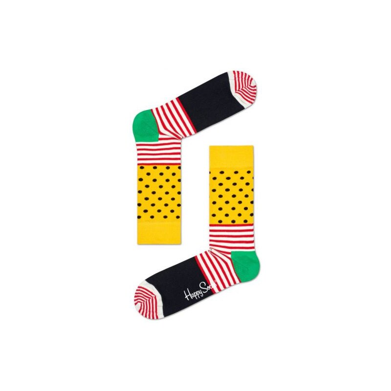 Happy Socks barevné pánské ponožky Stripe Dot - 41-46