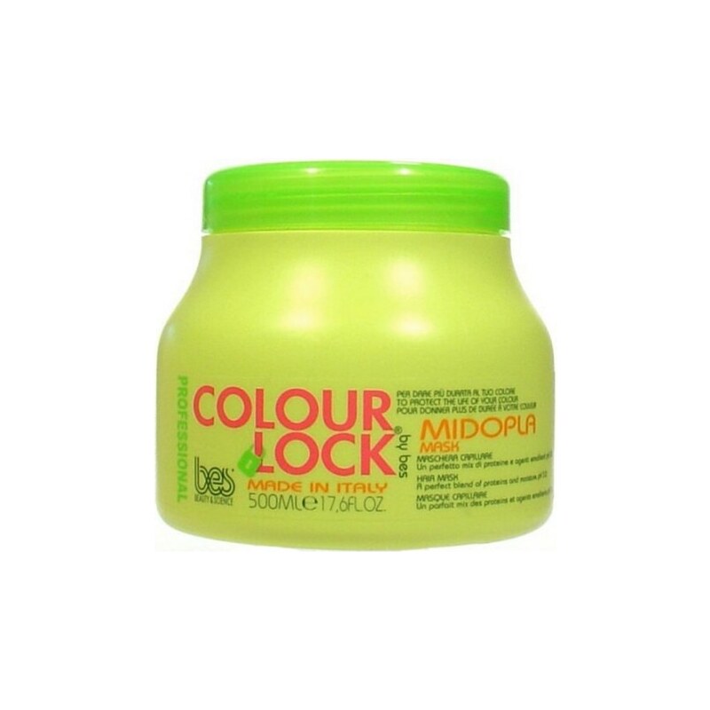 BES Colour Lock Maschera Midopla pH 3,0 - regenerační maska na vlasy pro fixaci barvy 500ml